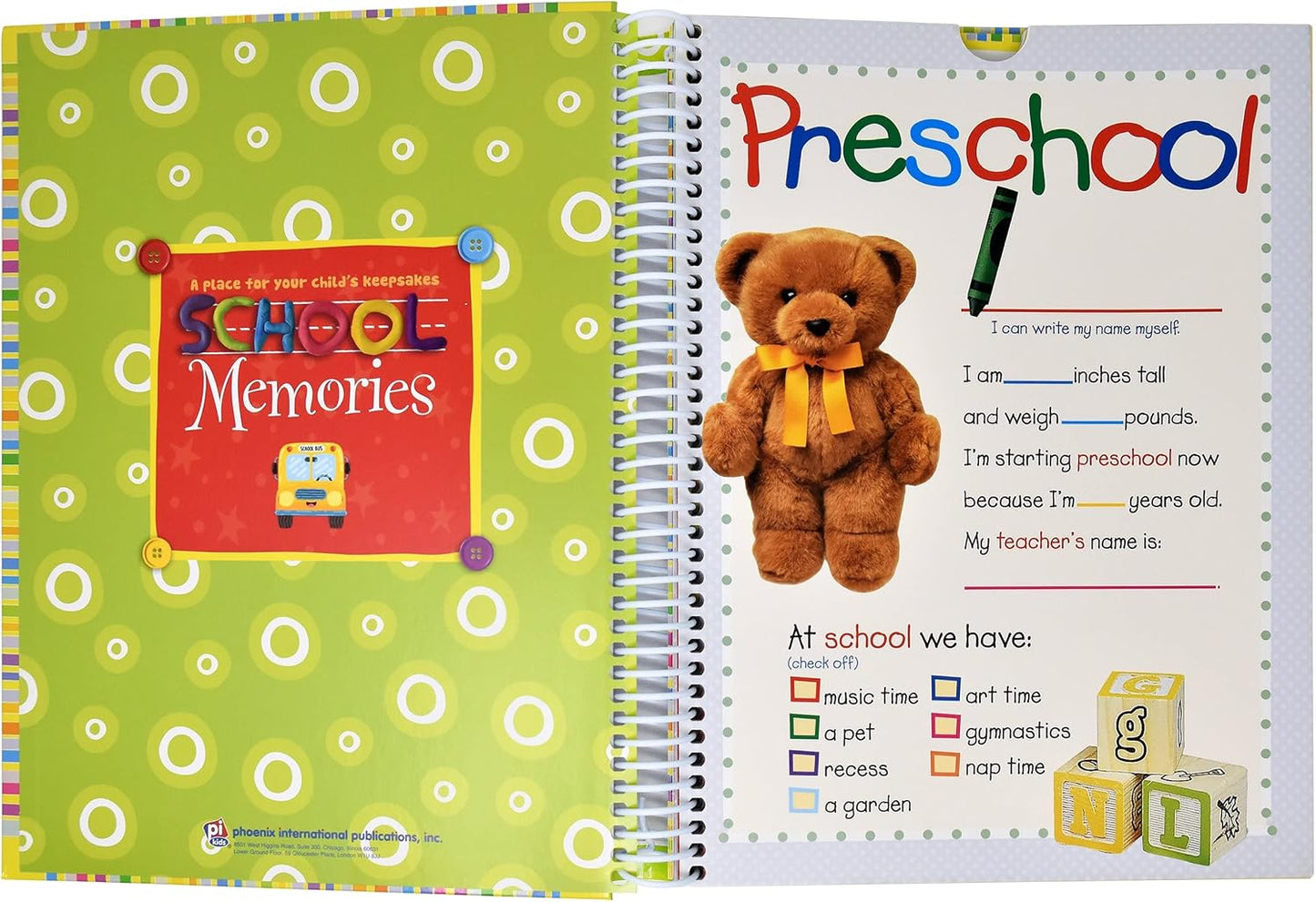 School Keepsake Memory Book