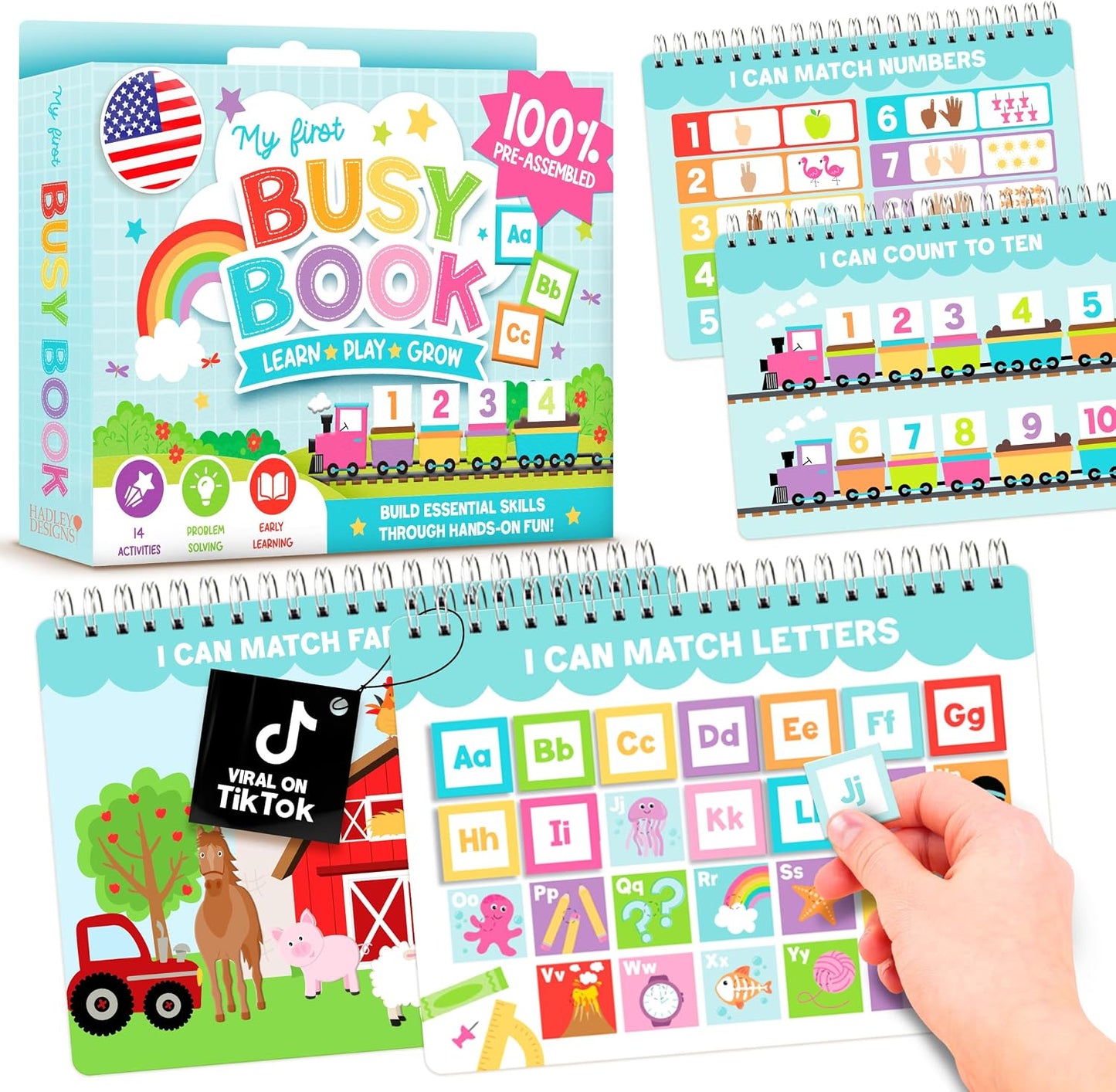 Toddler Busy Book – Interactive Learning Activities for Ages 3-5