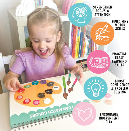 Toddler Busy Book – Interactive Learning Activities for Ages 3-5