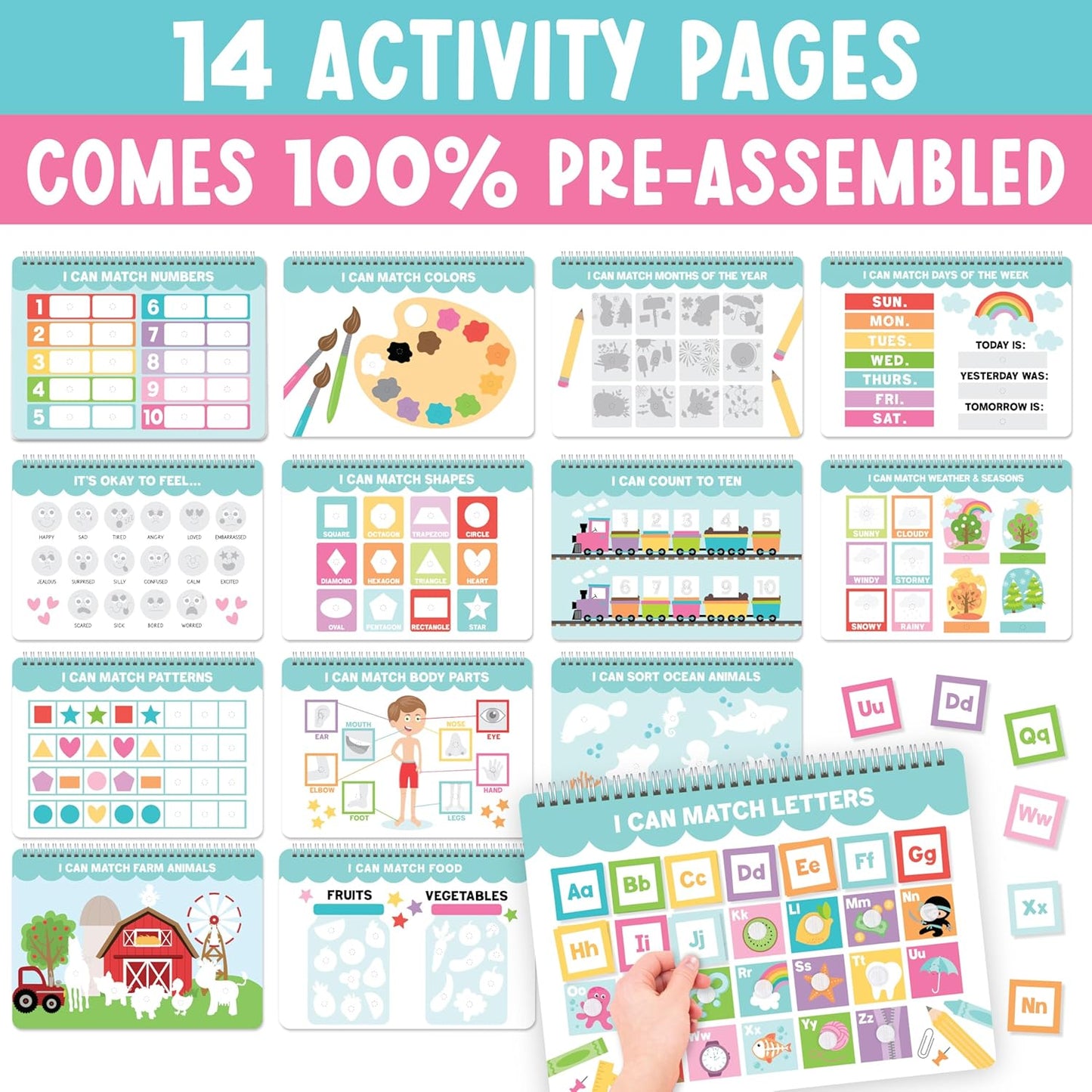 Toddler Busy Book – Interactive Learning Activities for Ages 3-5